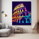 Pop Art Colosseum Rome Painting by Numbers - Shipping from DE